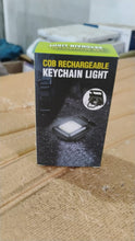 Mini Rechargeable Keychain Flashlight - 4 Light Modes with Folding Bracket & Magnetic Base